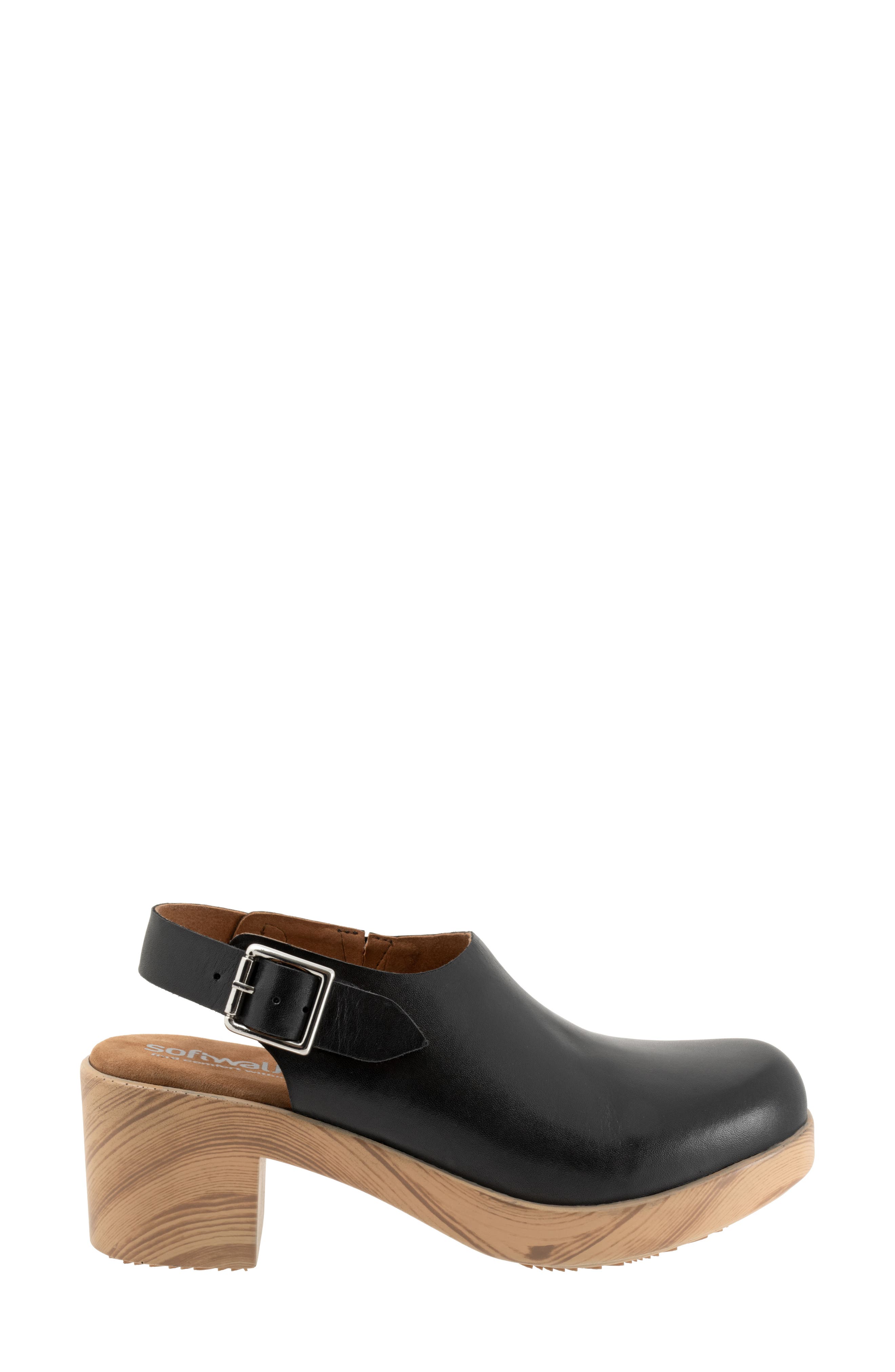 SoftWalk<sup
®</sup
 Fairbanks Slingback Platform Clog, Alternate, color, Black