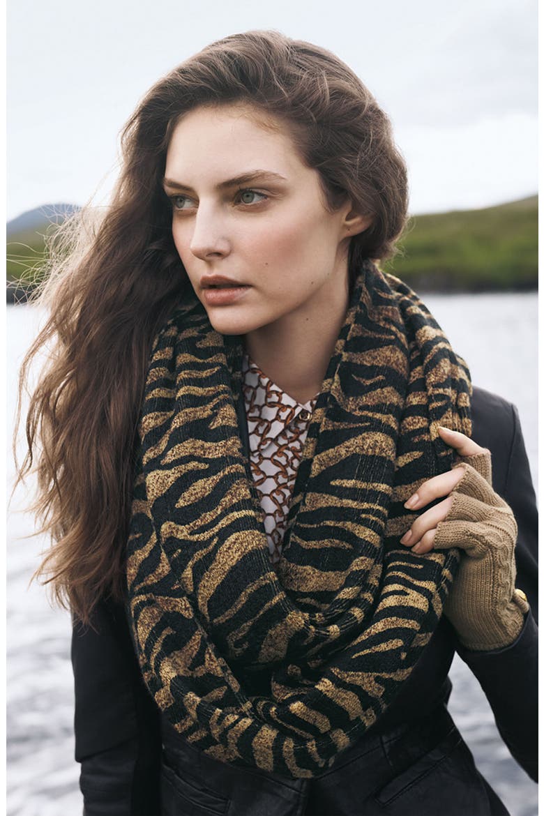 Animal Print Infinity Scarf, Alternate, color, TOPAZ GRANDE ZEBRA