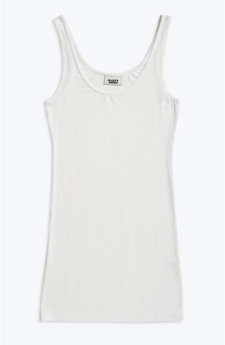 Sleepy Jones Rib Tank Dress, Main, color, White