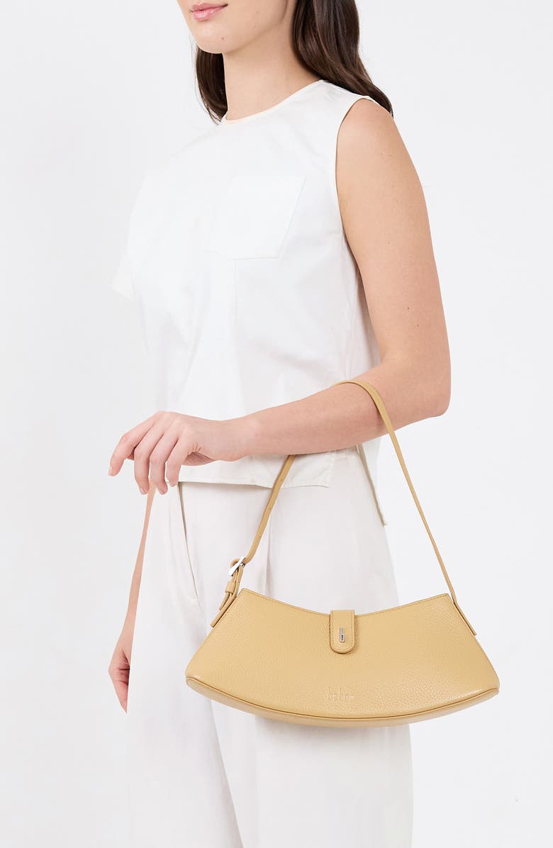 behno Mini Ruth Pebble Leather Shoulder Bag, Alternate, color, Bisque