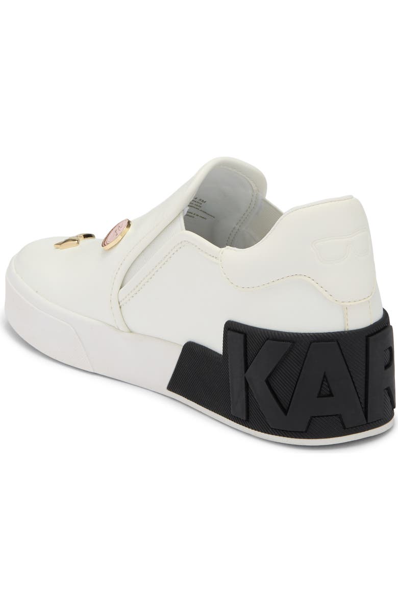 KARL LAGERFELD PARIS Maude Slip-On Sneaker, Alternate, color, Bright White