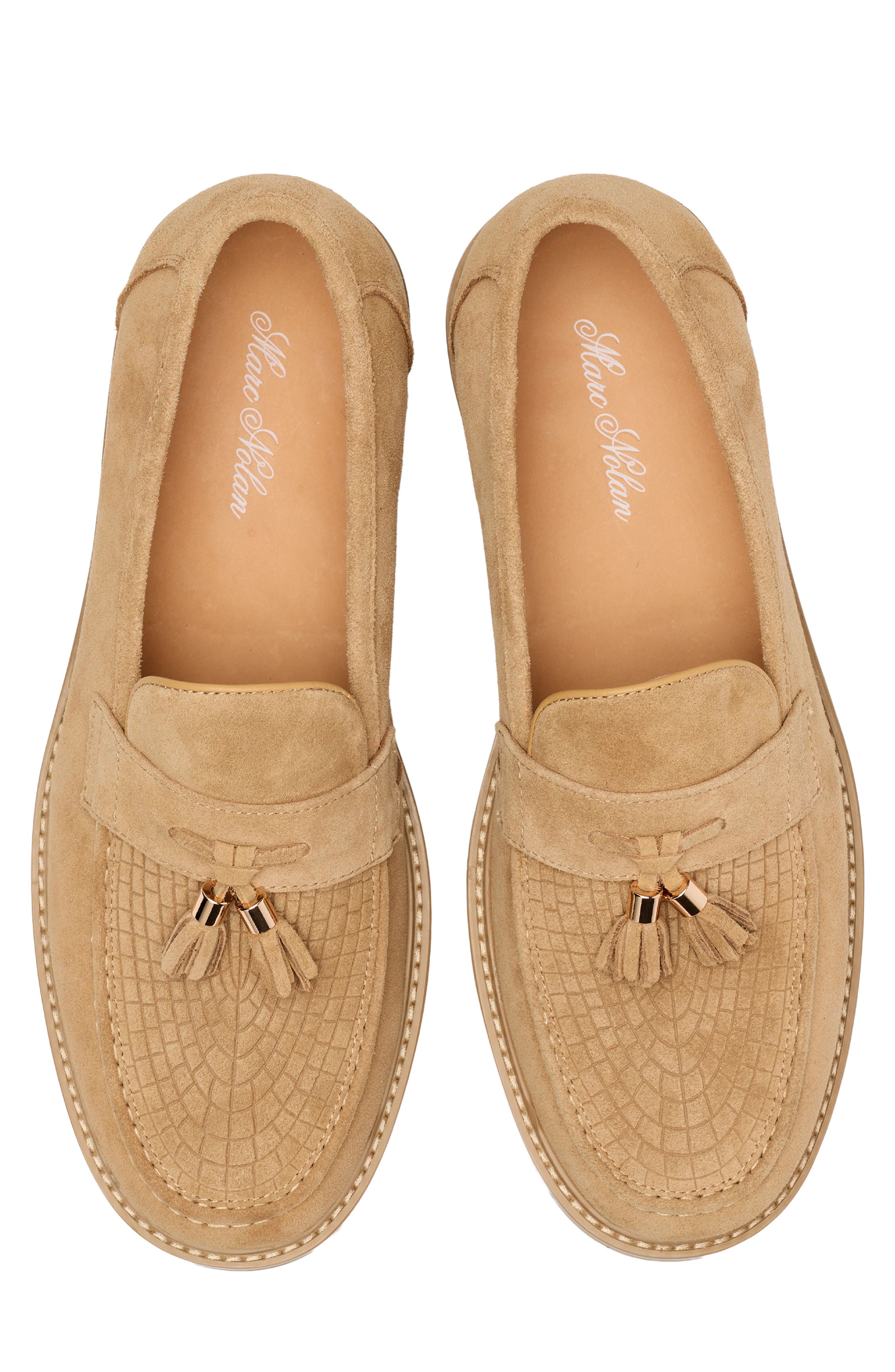 Denzel Tassel Loafer, Alternate, color, LIGHT CARAMEL