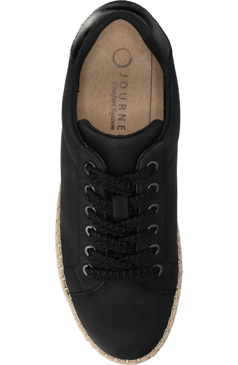 Journee Collection Cosima Espadrille Sneaker, Alternate, color, Black/Graphite