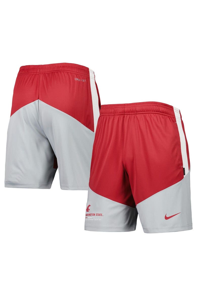 Men's Nike Crimson/Gray Washington State Cougars Performance Player Shorts, Main, color, Crimson