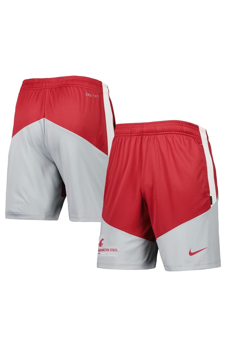 Nike Men's Nike Crimson/Gray Washington State Cougars Performance Player Shorts, Main, color, 