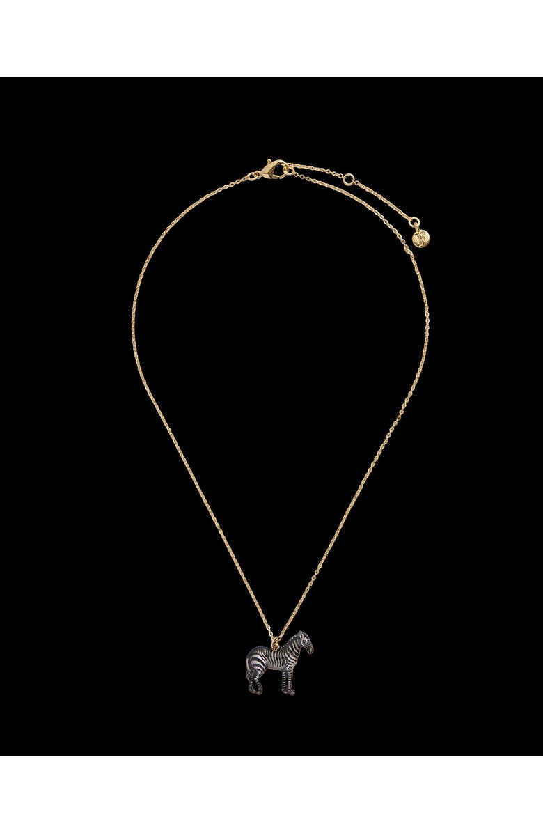 Fable England Zebra Pendant Necklace, Alternate, color, Multi & Gold