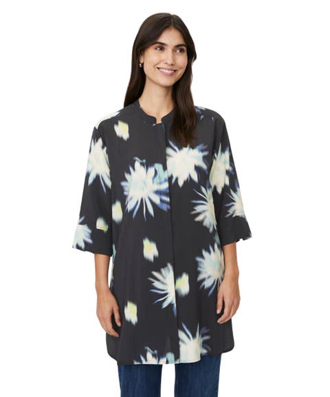 Geam 3/4 Sleeve Floral Shirt