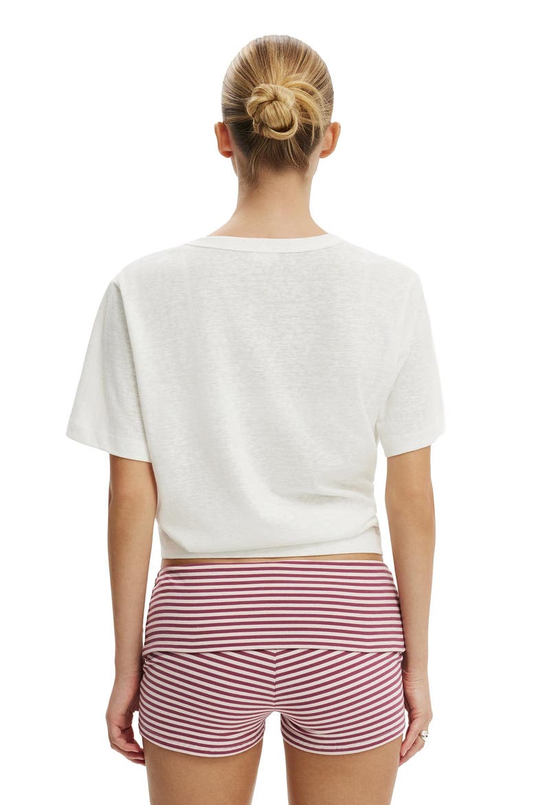 Women's Hallie Foldover Micro Short, Alternate, color, Madi Stripe Rich Plum