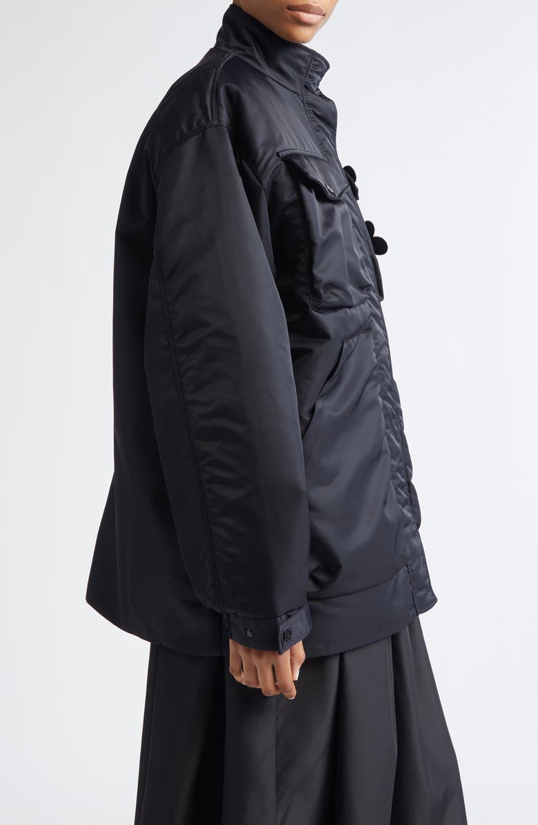 Cecilie Bahnsen Brianna Nylon Jacket, Alternate, color, Black