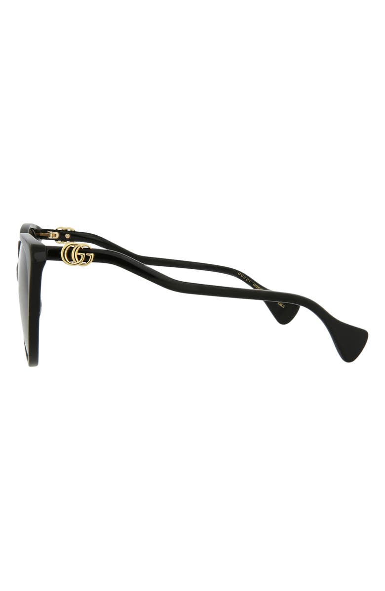 Gucci 57mm Best Cat Eye Sunglasses, Alternate, color, Black Black Grey