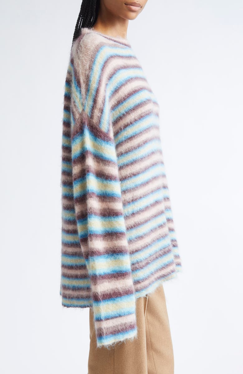 ZANKOV Lewis Stripe Mohair & Alpaca Blend Sweater, Alternate, color, Quartz Multi