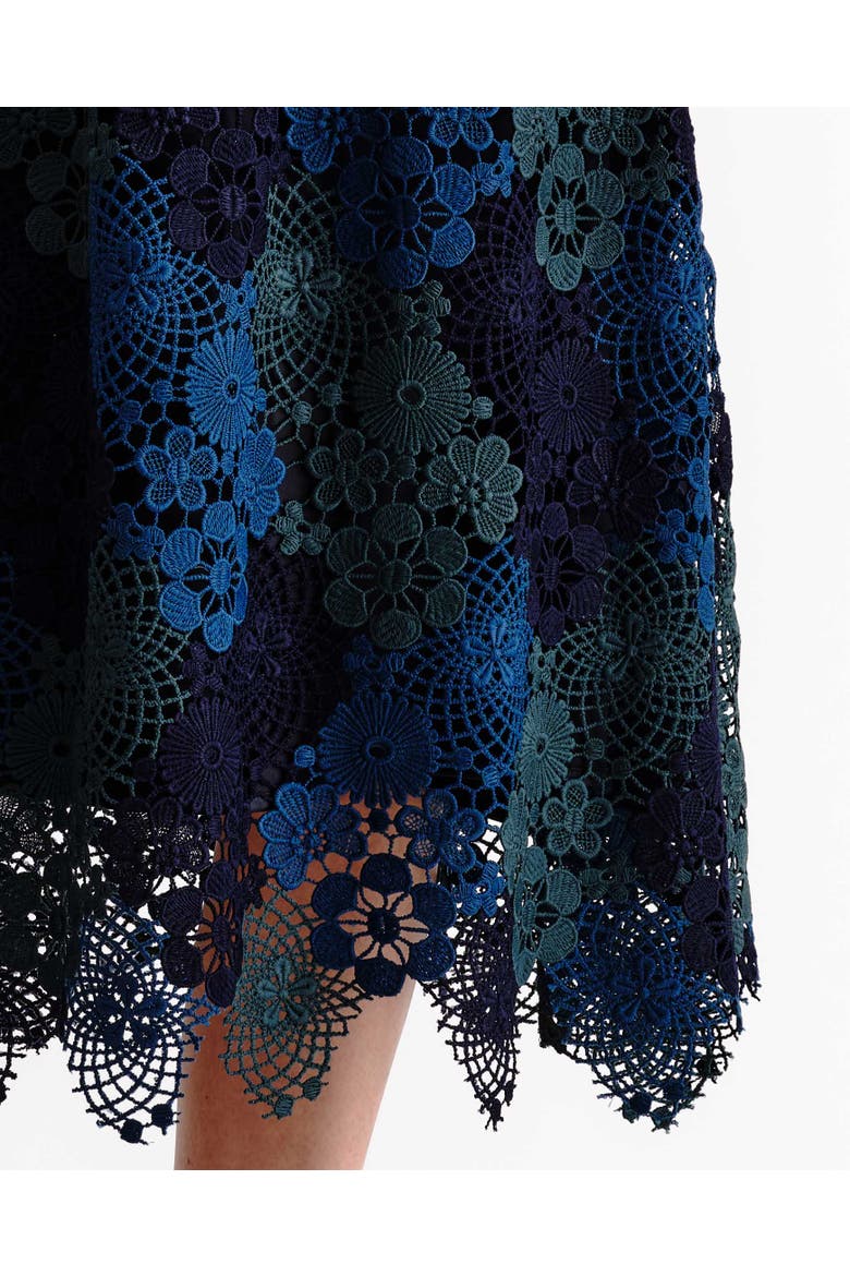 Catherine Ombre Lace Midi Skirt, Alternate, color, Navy