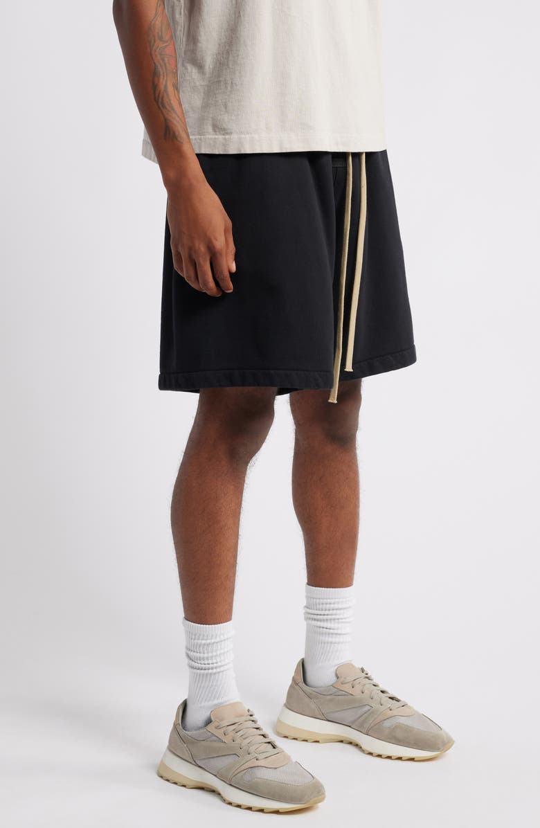 Fear of God Essentials Gender Inclusive Heavy Cotton Fleece Soccer Shorts, Alternate, color, 