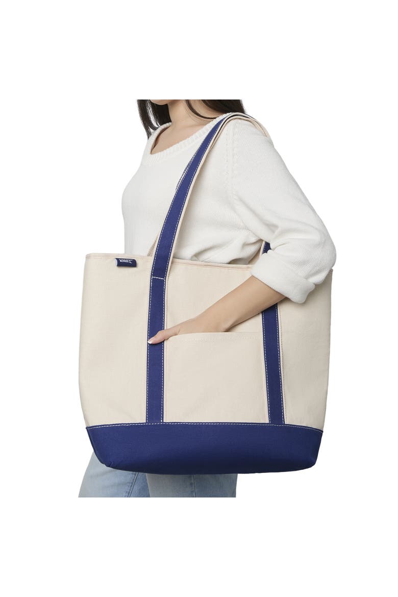 Insulated Tote Bag with Zip Closure, Large Cooler Bag for Travel, Pool, and Park, Alternate, color, Navy