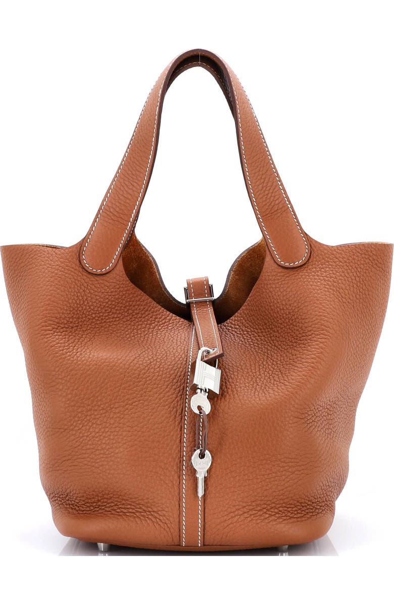 Pre-Owned Hermes Picotin Lock Bag Clemence MM, Alternate, color, Gold