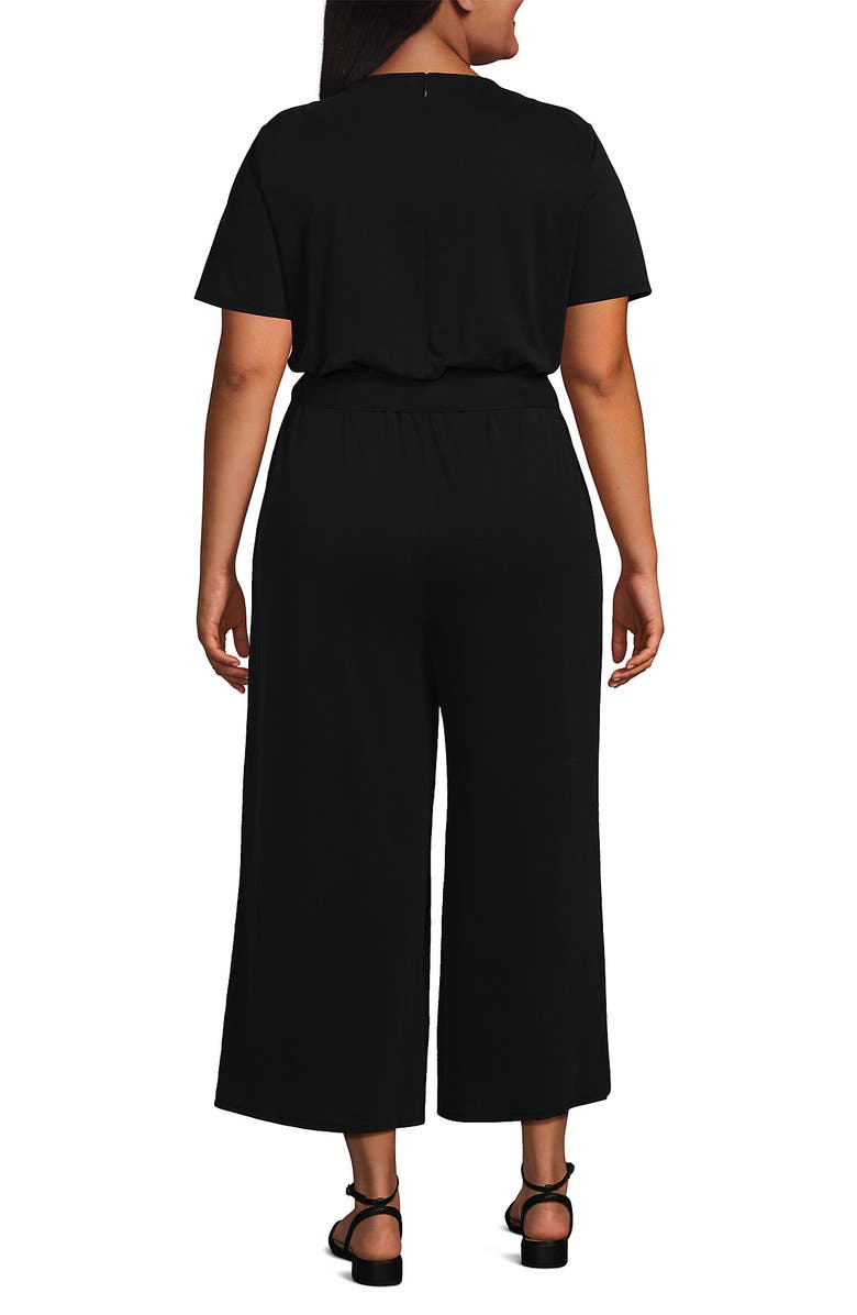 Lands' End Cupro Tie Waist Jumpsuit, Alternate, color,