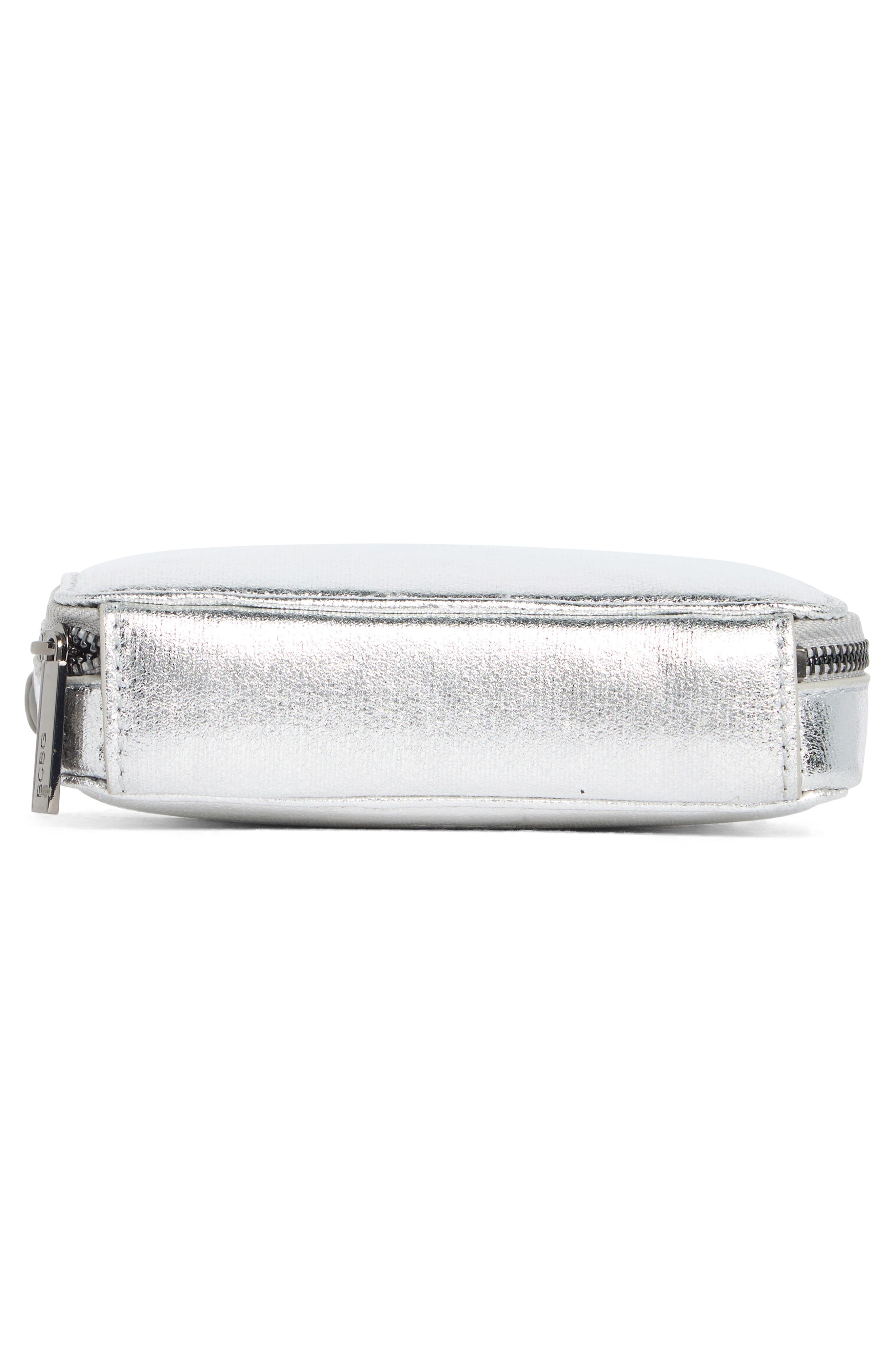 BCBG Slim Top Handle Clutch, Alternate, color, Silver