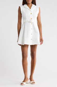 Derek Lam 10 Crosby Lya Sleeveless Belted Denim Minidress