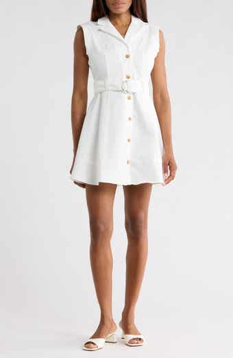 Derek Lam Lya Sleeveless Belted Denim Minidress