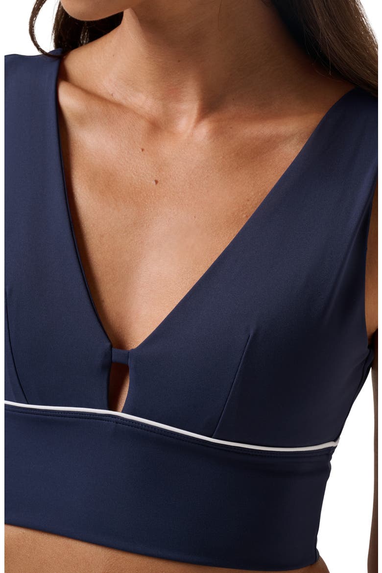 MoveKnit V-Neck Sports Bra, Alternate, color, NAVY BLAZER
