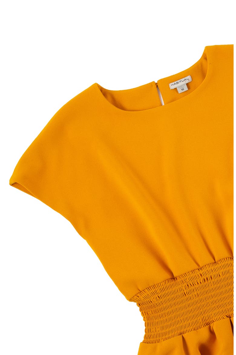 Tiered Crepe Dress, Alternate, color, SUNFLOWER