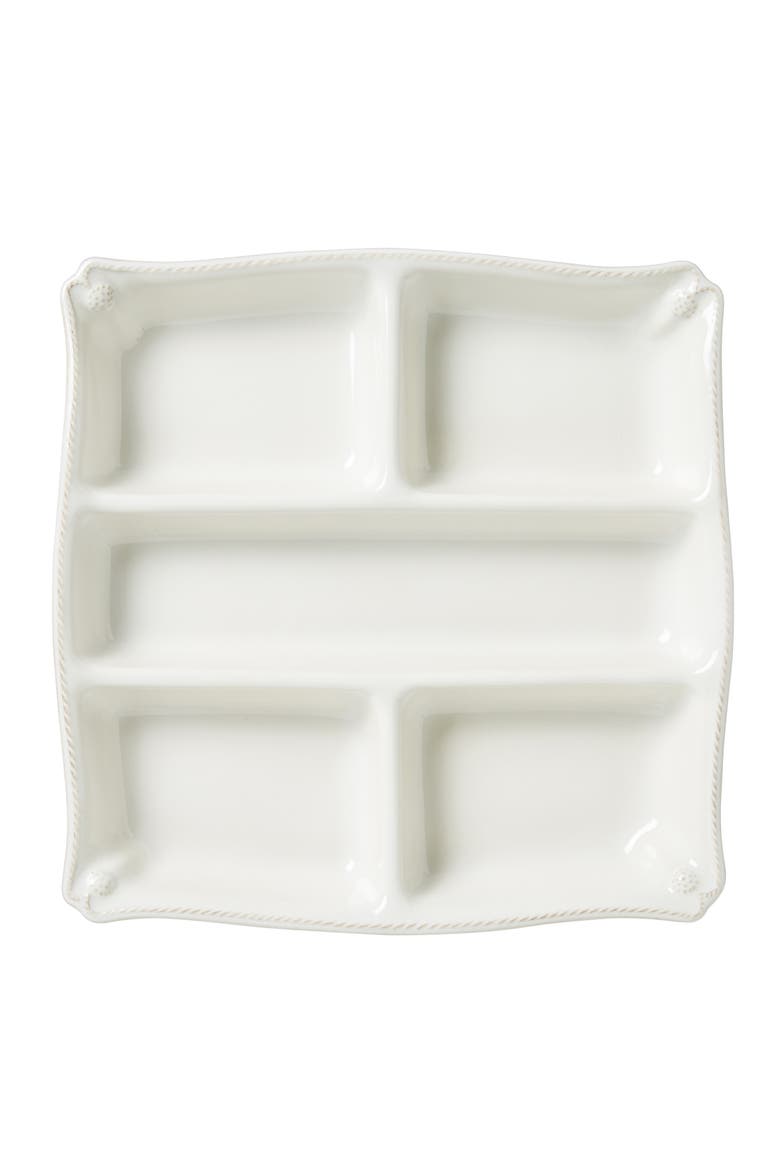 'Berry and Thread' Ceramic Appetizer Platter, Alternate, color, WHITEWASH