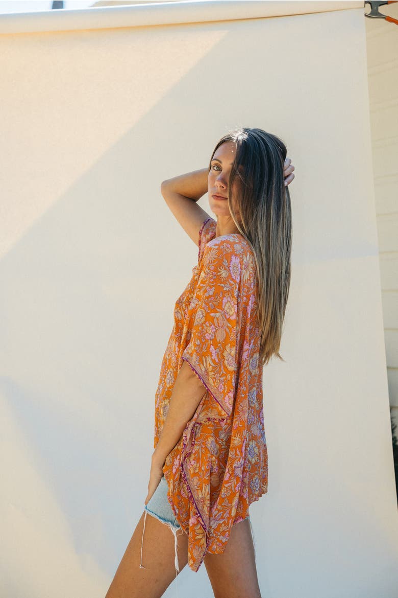 Mini Caftan Vanilla, Alternate, color, Orange