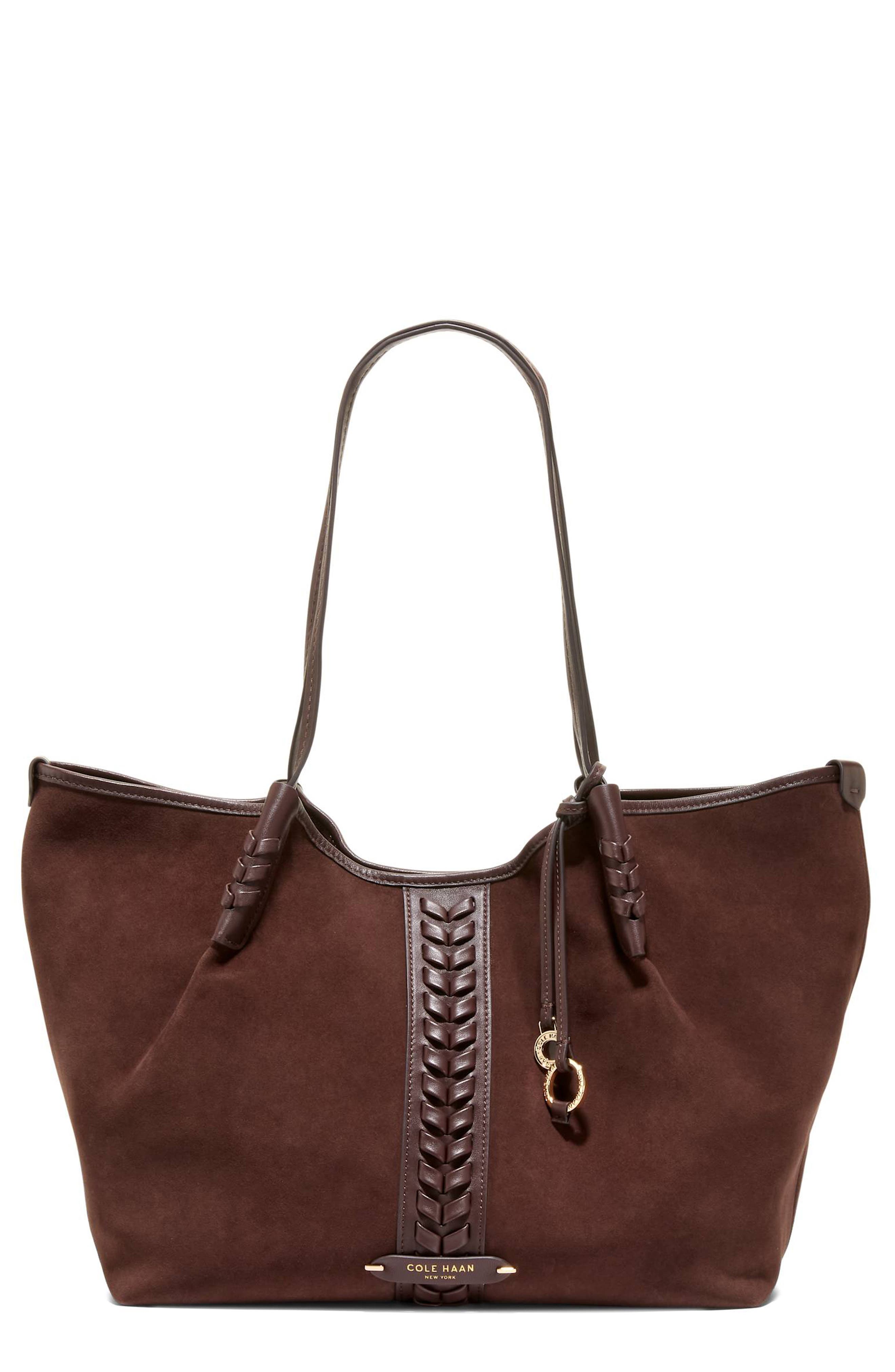Isabella Leather Slouchy Tote, Main, color, MADEIRA BROWN