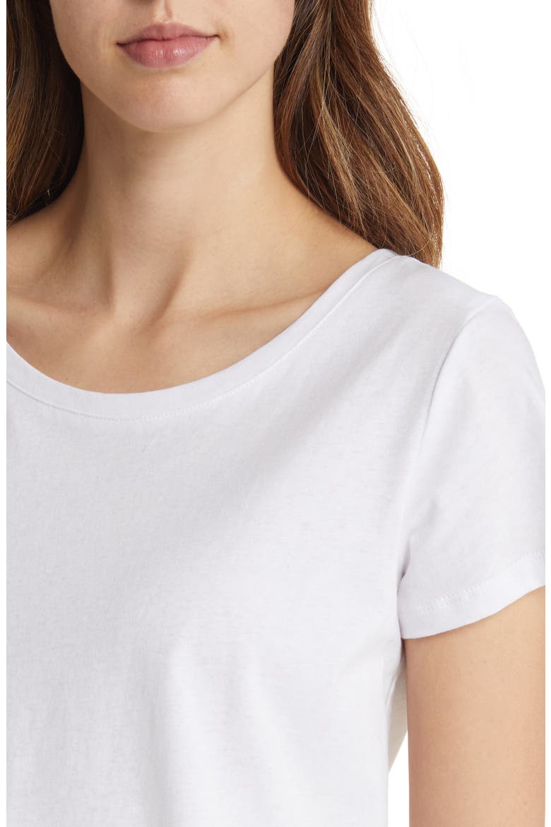 Short Sleeve Cotton Maternity T-Shirt, Alternate, color, WHITE