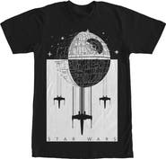 Star Wars Men's Star Wars Death Star Battle  Graphic T-Shirt
