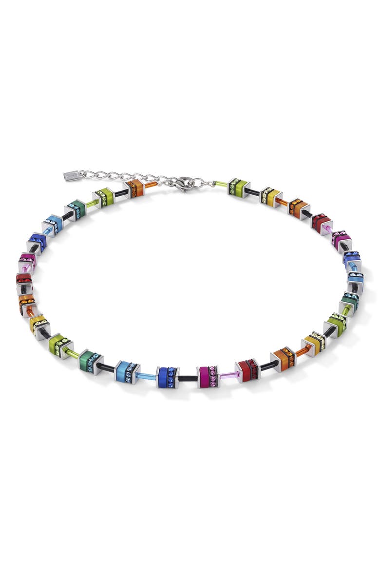 Geocube® Classic Polaris & Rhinestone Necklace, Main, color, Multicolor