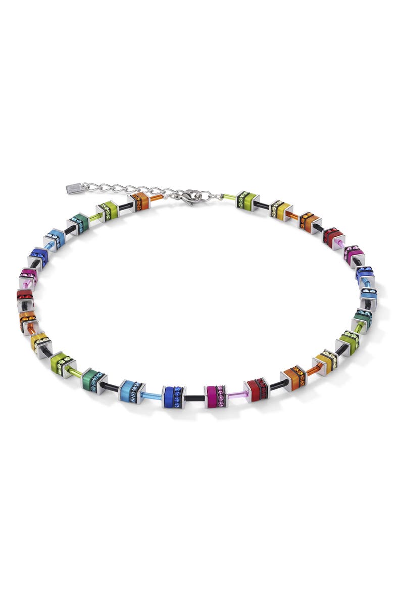 COEUR DE LION Geocube<sup>®</sup> Classic Polaris & Rhinestone Necklace, Main, color, Multicolor