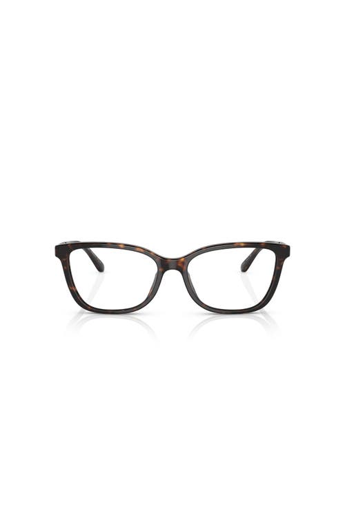 Michael Kors 54mm Rectangle Optical Glasses In Brown