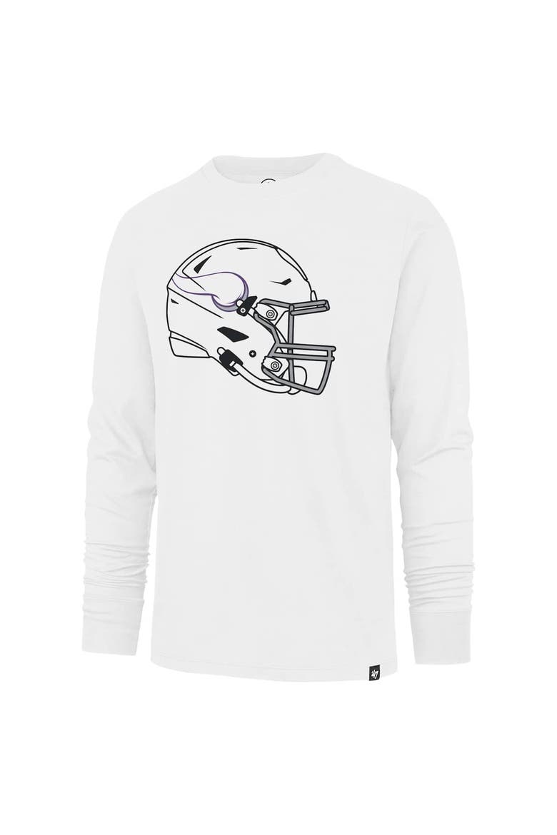 Men's '47  White Minnesota Vikings Imprint Long Sleeve T-Shirt, Alternate, color, White