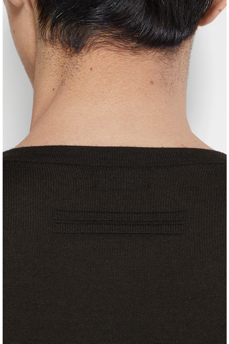 Cashseta Mélange Cashmere & Silk Sweater, Alternate, color, DARK BROWN MELANGE