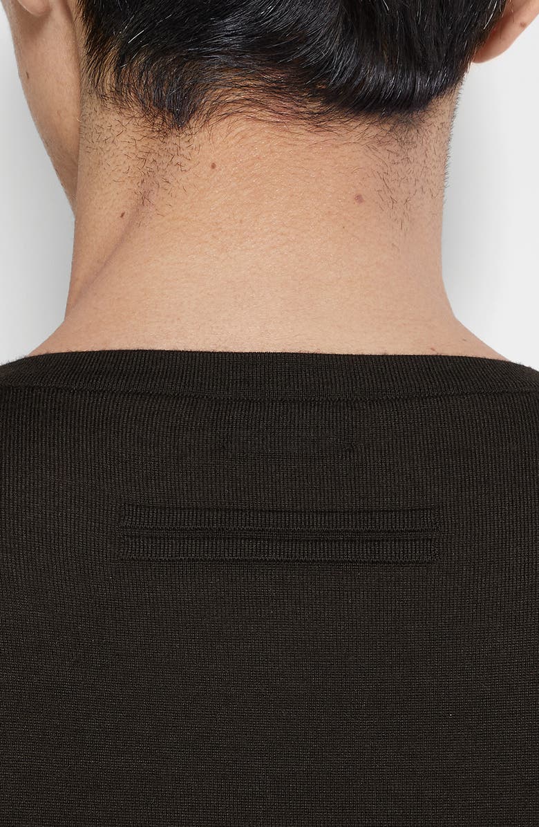 ZEGNA Cashseta Mélange Cashmere & Silk Sweater, Alternate, color, Dark Brown Melange