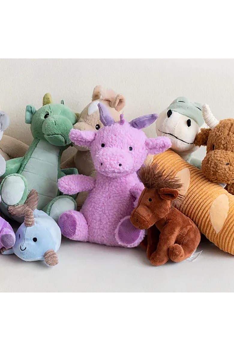 8" Dragon Squeak & Crinkle Plush Dog Toy, Alternate, color, Purple