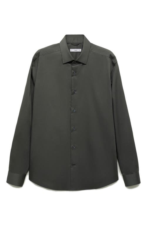 Mango Stretch Button-up Shirt In Multi