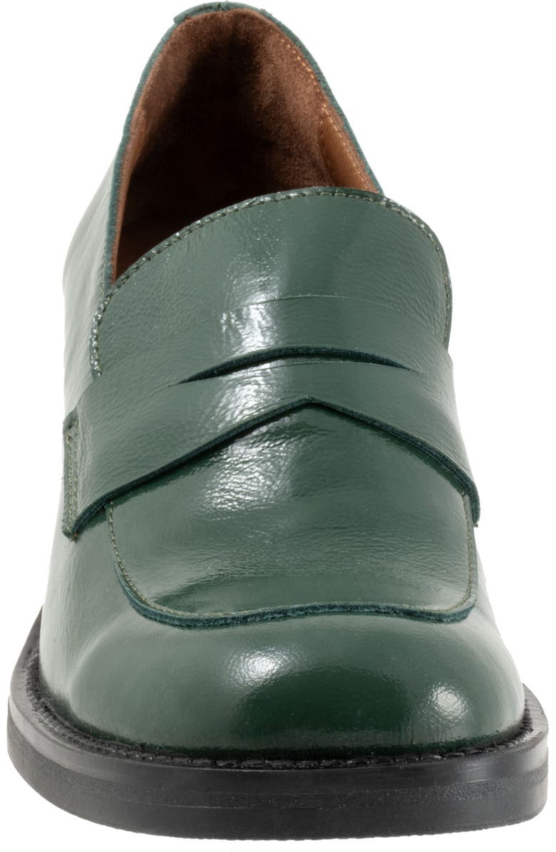 Bueno Ruth Penny Loafer Pump, Alternate, color, Hunter Green Patent