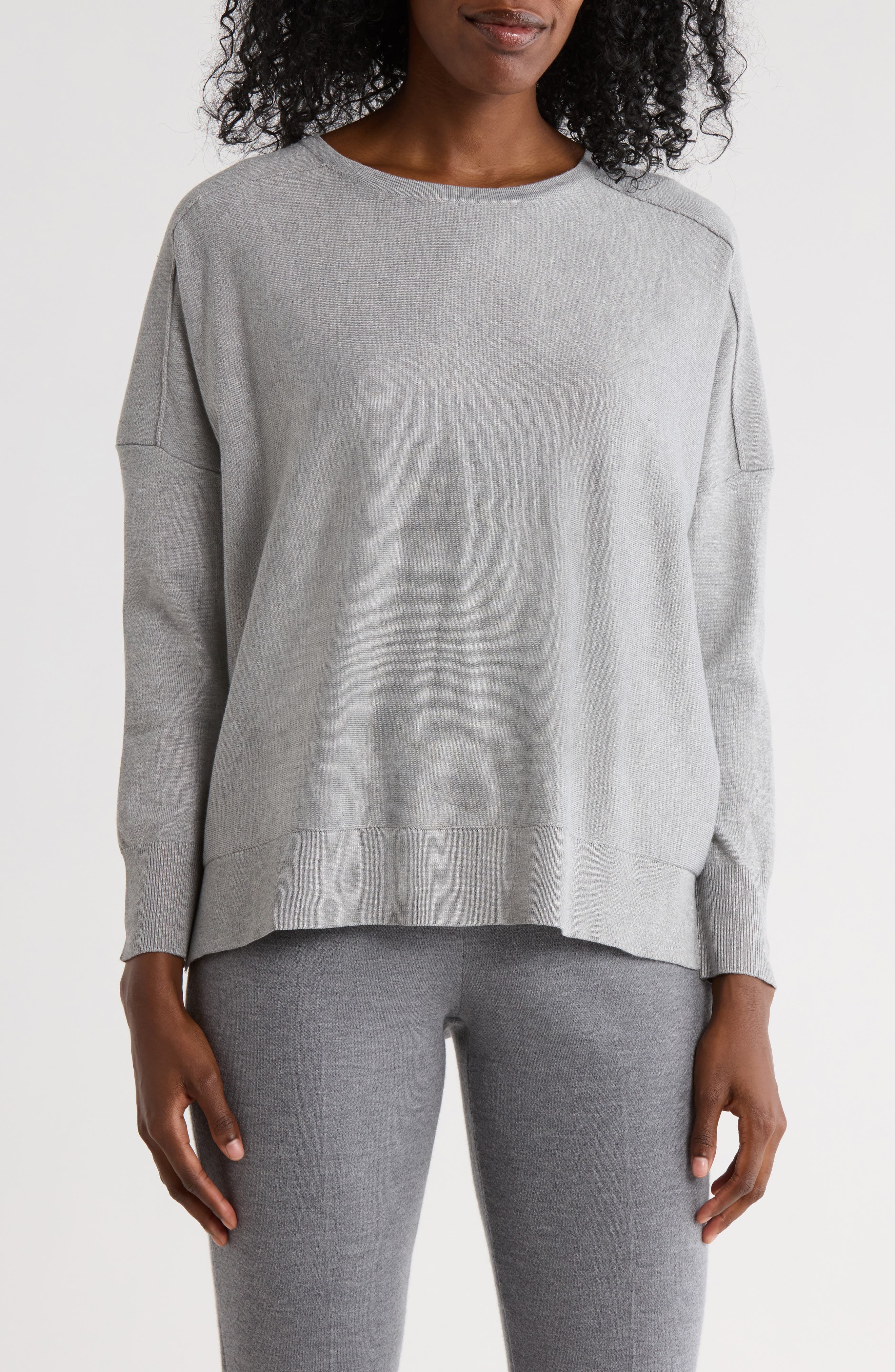 Adrianna Papell Drop Shoulder Tunic Sweater