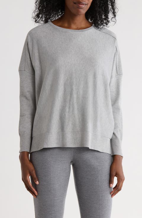 Drop Shoulder Tunic Sweater