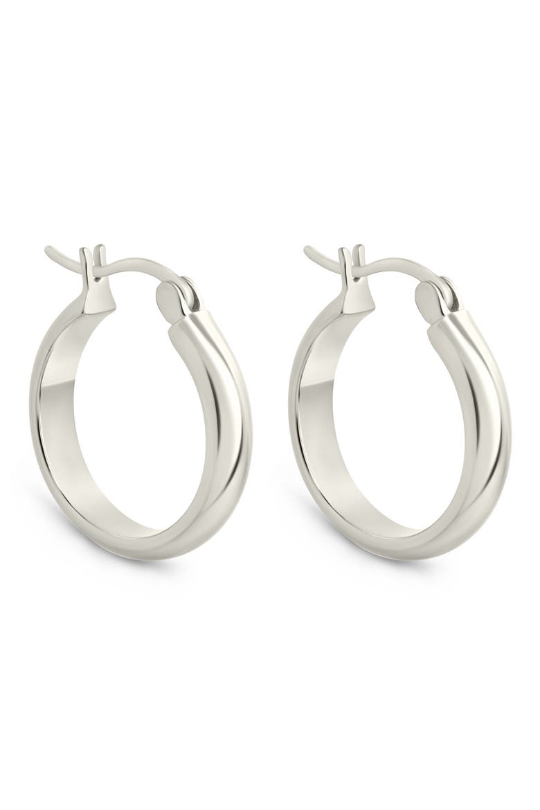 Tabitha Polished Hoop Earrings, Main, color, SILVER