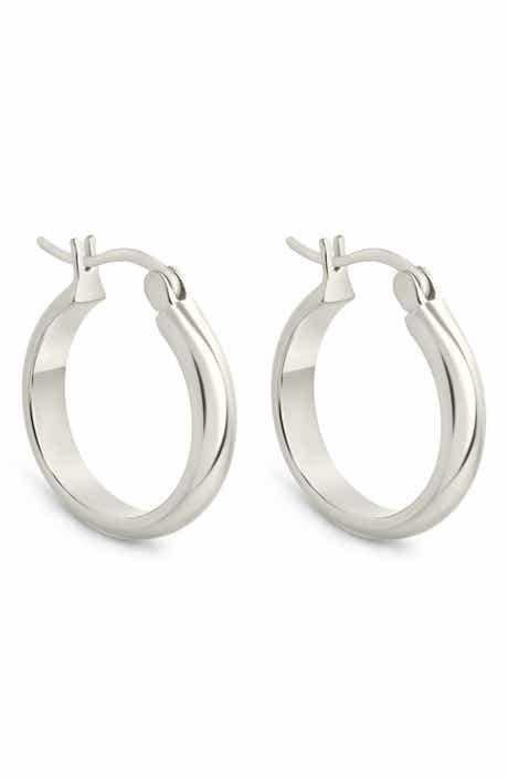 Sterling Forever Tabitha Polished Hoop Earrings