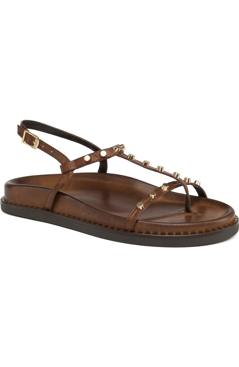 Grace Footwear Kos Studded T Stap Sandal, Alternate, color, Black
