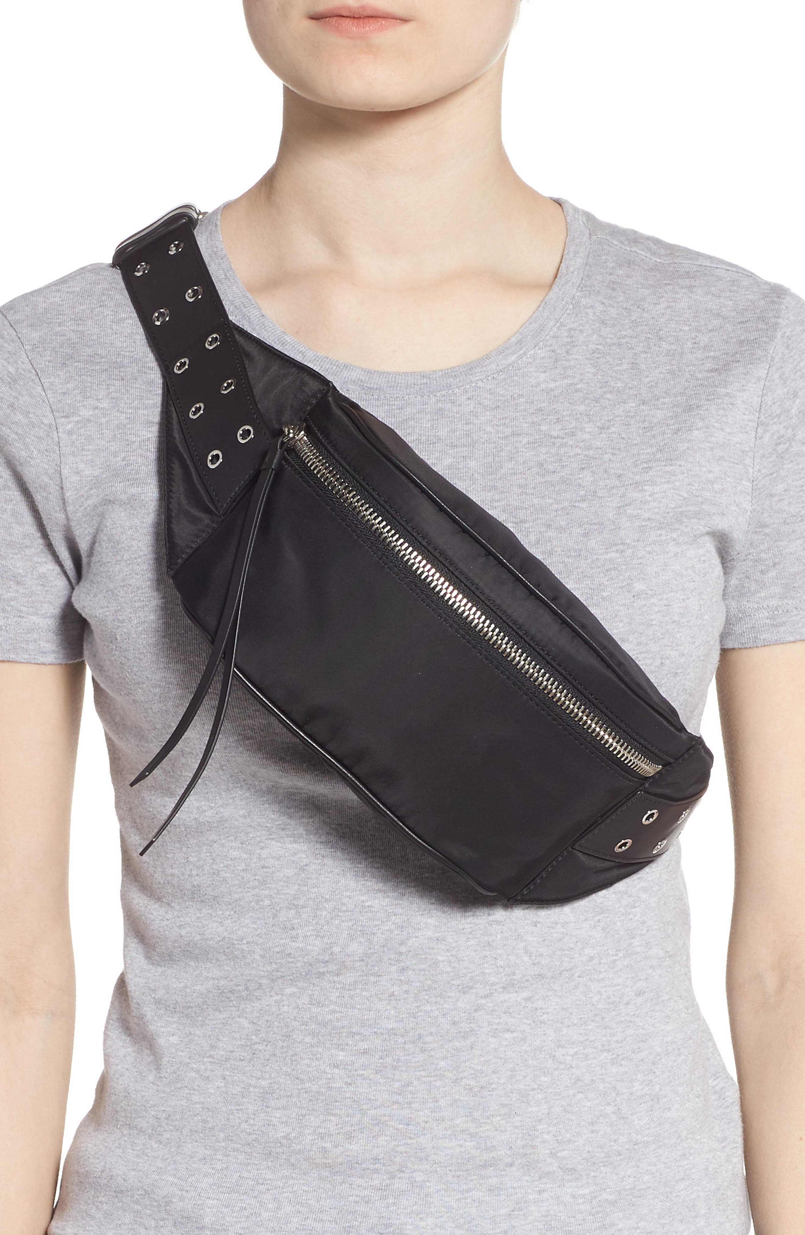 AllSaints Sid Nylon Belt Bag, Alternate, color, 