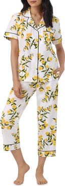 BedHead Pajamas Print Organic Cotton Crop Pajamas