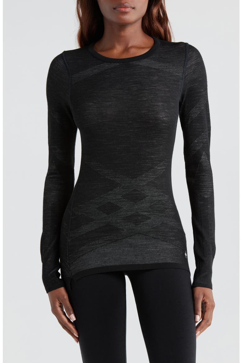 Intraknit Thermal Merino Base Layer, Main, color, BLACK-WHITE