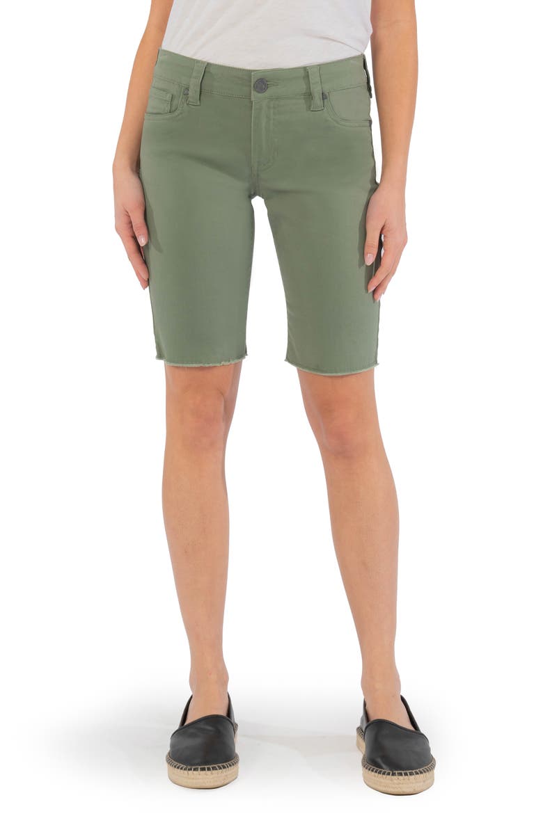 KUT from the Kloth Sophie Raw Hem Denim Bermuda Shorts, Main, color,
