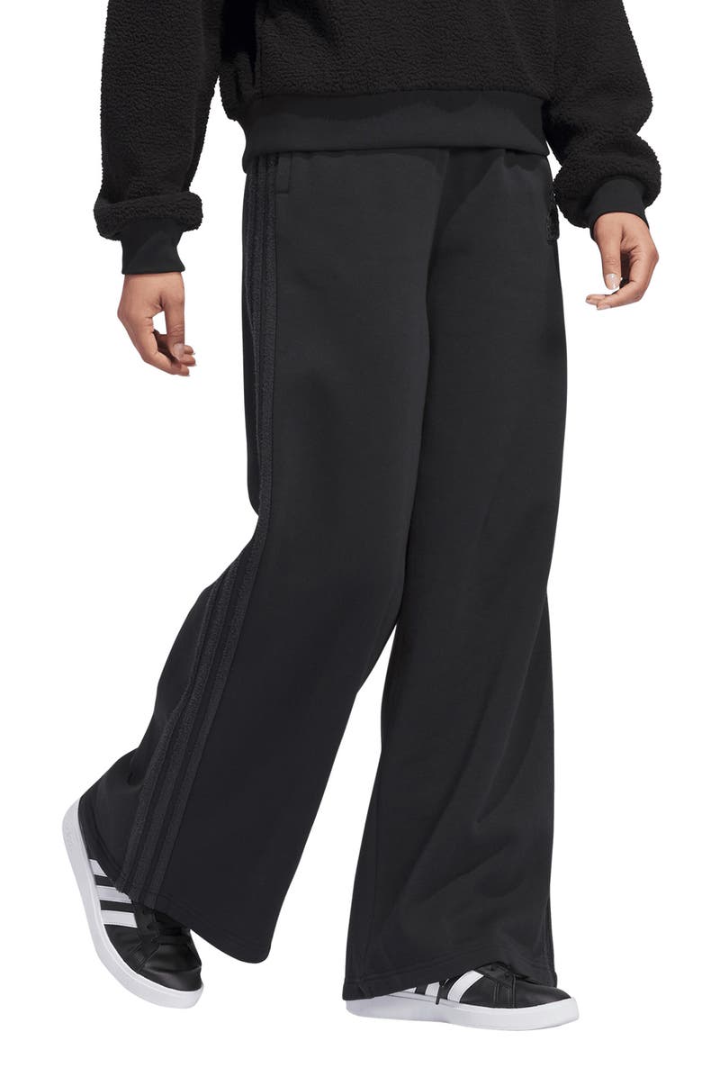 adidas Coze 3-Stripes Wide Leg Sweatpants, Main, color, 