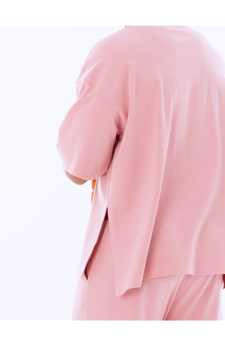 Dai Moda Love is Not Enough Sweatshirt, Alternate, color, Blush